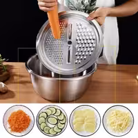 ست لگن استیل رنده دار 6 تکه