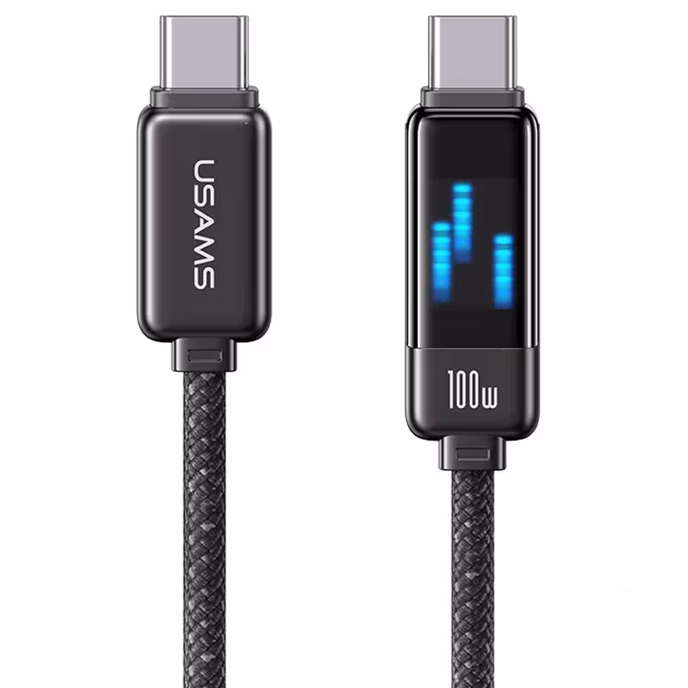 کابل شارژ USB-C به USB-C یوسمز مدل SJ744 طول 1.2 متر توان 100 وات