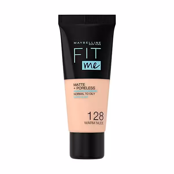 کرم پودر مات فیت می میبلین Maybelline Fit Me Matte   Poreless Liquid Foundation 128