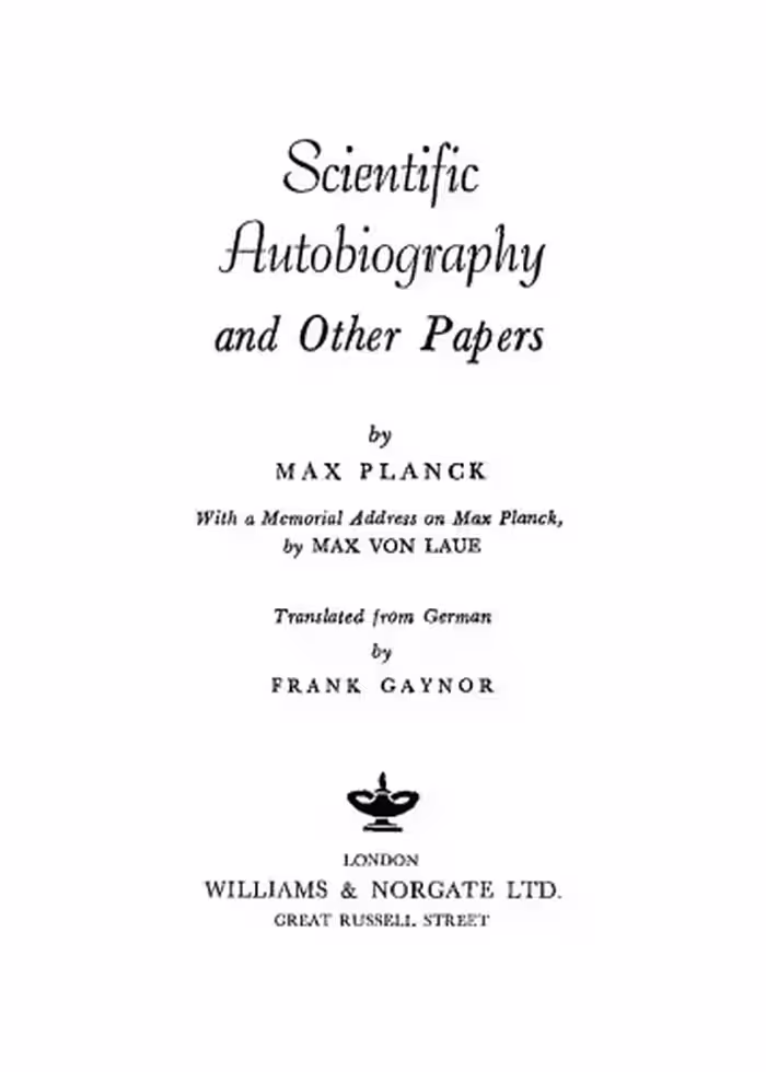 خرید و دانلود نسخه کامل کتاب Scientific Autobiography And Other Papers