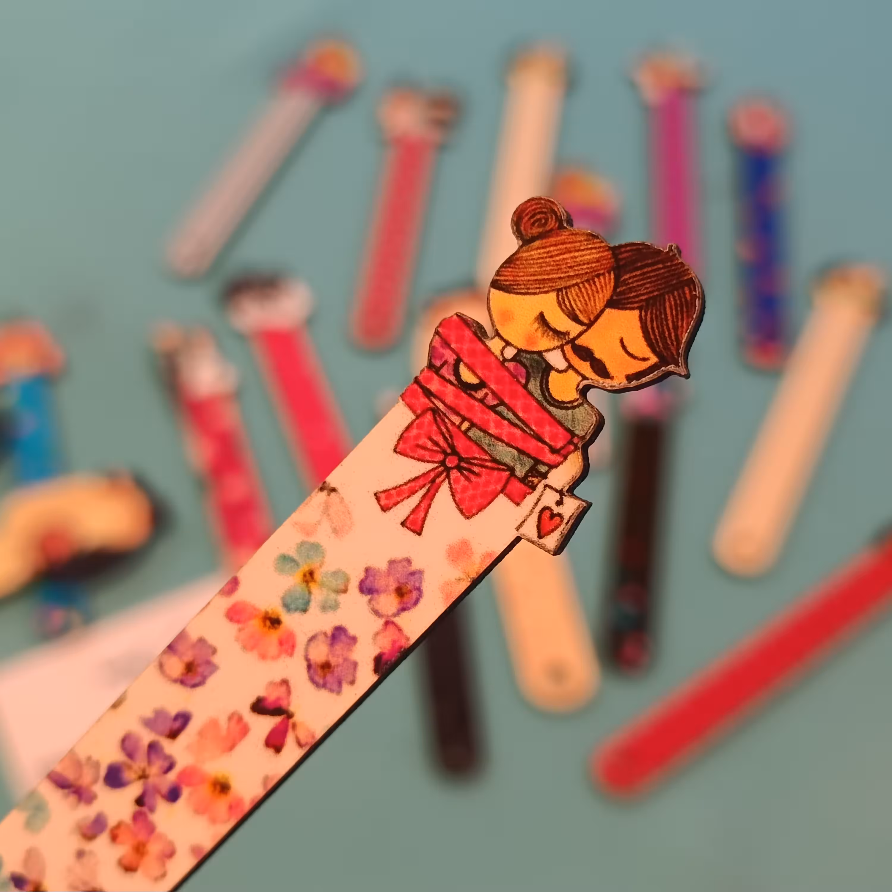 نشانگر چوبی کتاب بسته 50 عددی