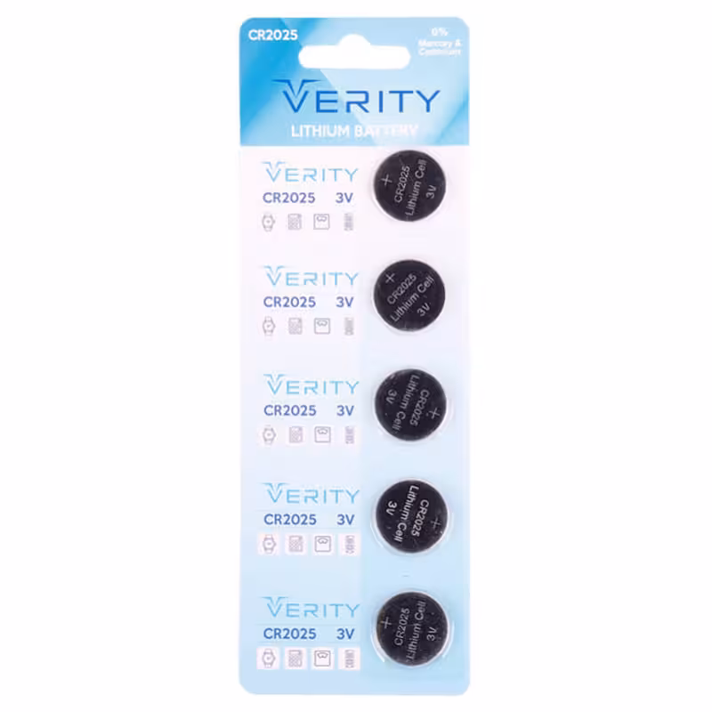باتری سکه ای Verity CR2025 بسته 5 عددی