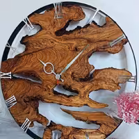 ساعت روستیک چوب زیتون سایز60