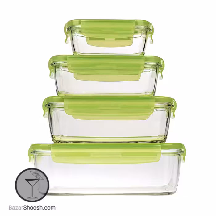 ظروف نگهدارنده 4عددی مستطیل لومینارک