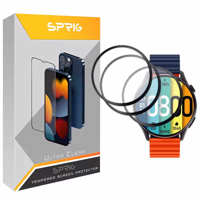 محافظ صفحه نمایش نانو اسپریگ مدل SPG مناسب برای ساعت هوشمند شیائومی Kieslect Kr Pro بسته سه عددی