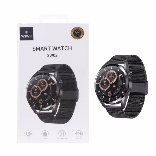 ساعت هوشمند Wiwu Smart Watch مشکی مدل SW02
