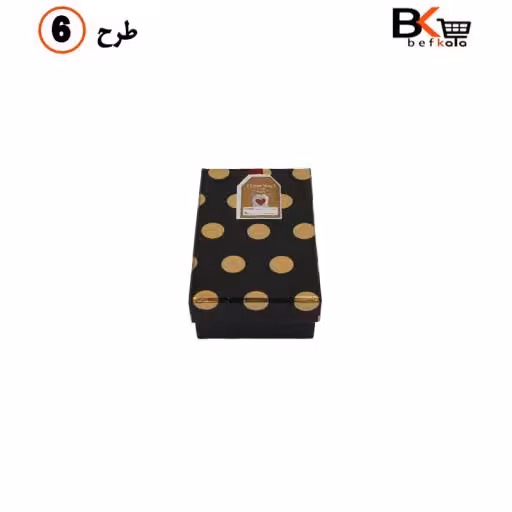 باکس کادویی جواهراتی مستطیلی طلاکوب سایز کوچک کد 102 طرح شیش