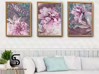 تابلو دکوراتیو سه تکه 60*40 درجه1