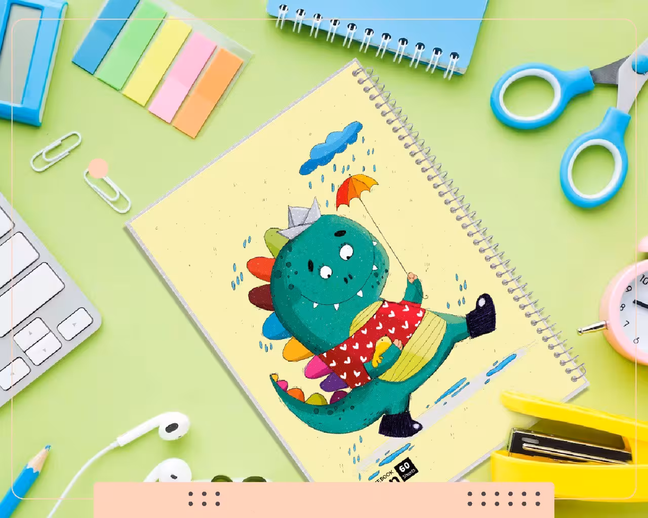 دفتر 60برگ طلقي حاشيه دار 0105