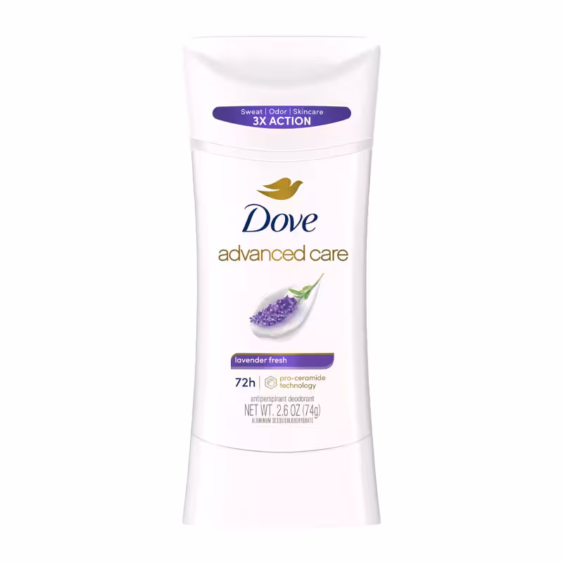مام ضد تعریق داو Dove مدل Advanced care رایحه لوندر و وانیل حجم 74g