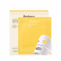 ماسک ورقه‌ای صورت روشن‌کننده و ضد لک مدل Radiant Vita Niacinamide بایودنس بسته 4 عددی