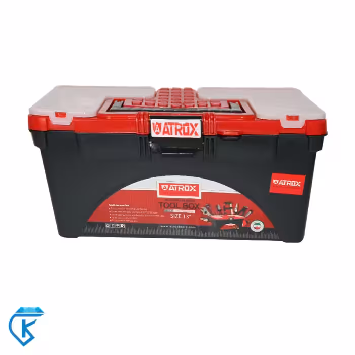 جعبه ابزار پلاستیکی آتروکس سایز 13 اینچ Atrox