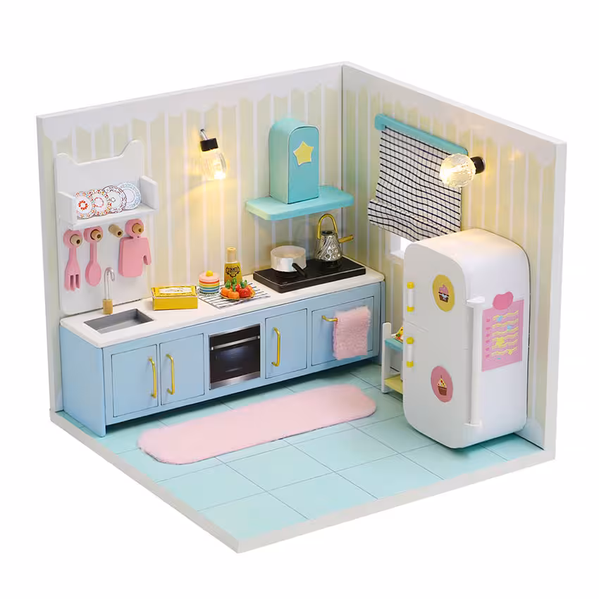 پازل 3بعدی خانه مینیاتوری مدل Happy kitchen (کد S2007) R