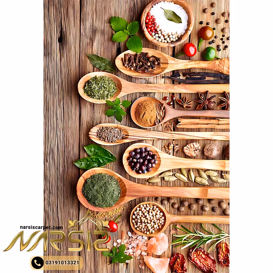 فرشینه آشپزخانه طرح قاشق های ادویه کد 7023