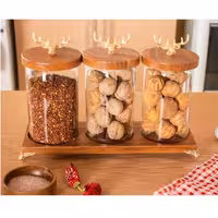 بانکه شیشه شامپاینی سه تایی زیره و درب وکیوم