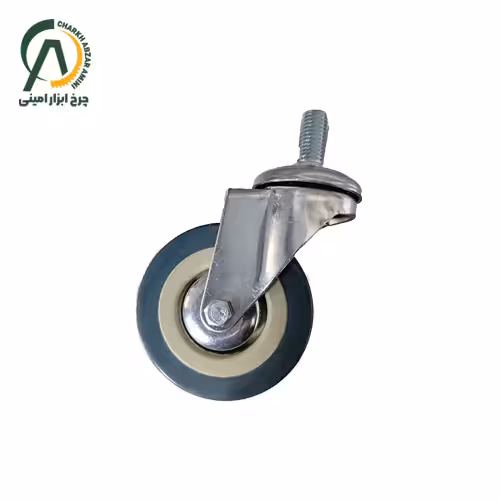چرخ بیمارستانی وارداتی پیچی گردان قطر 75 میلی متر