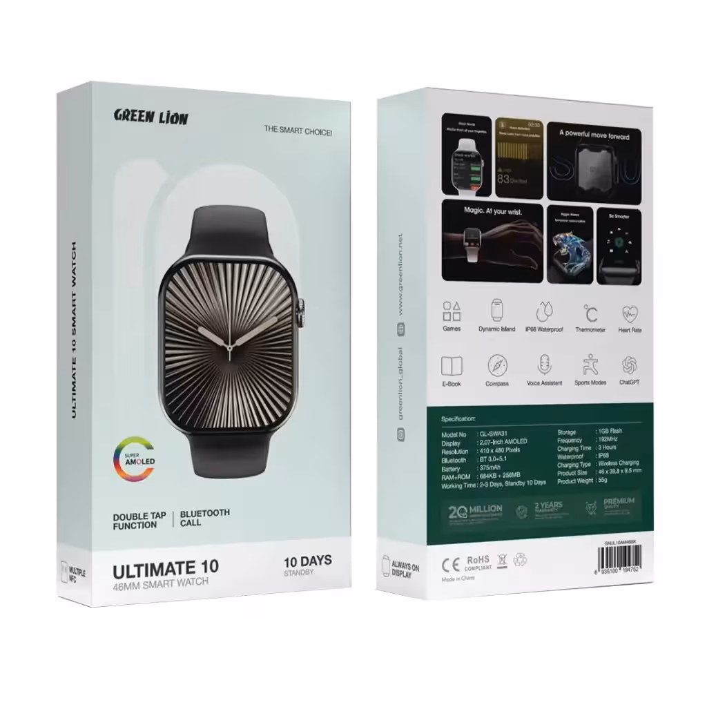 ساعت هوشمند گرین لاین Green Lion GNUL10AM46 Ultimate 10 46MM Smart Watch