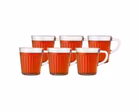لیوان شیشه ای دسته دار 280 سی سی لیمون