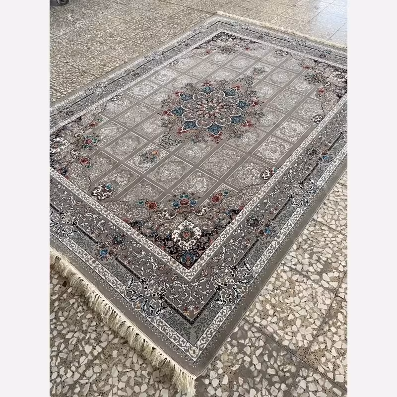 فرش 9متری 700شانه ماشینی کاشان طرح رومیسافیلی(باارسال رایگان)