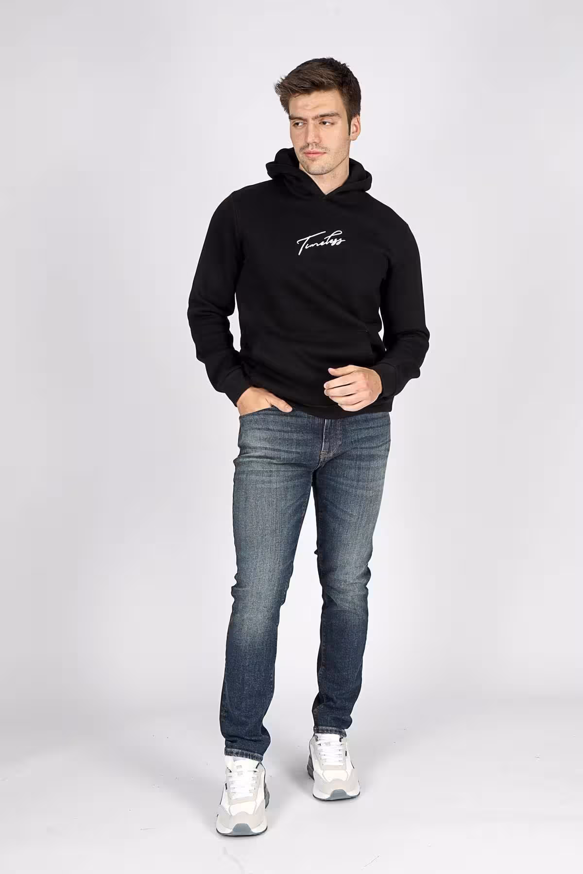 شلوار جین مردانه جک کمر معمولی برش باریک الکس سنگی خالص Lee Cooper