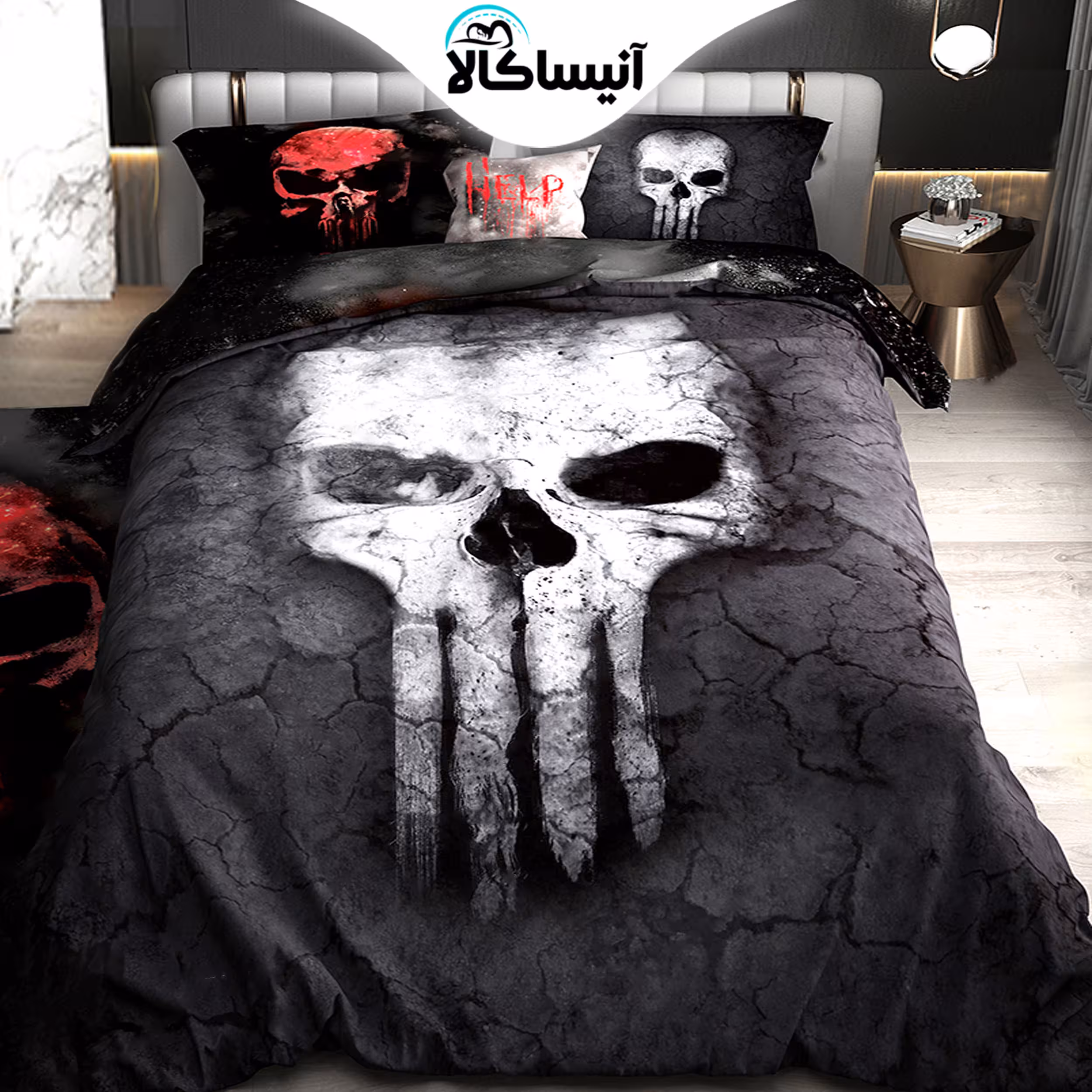 روتختی دو نفره پارلاک طرح اسکلت کد 250