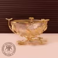 BELLEZA بلزا  ظروف دکوراتیو برنجی ابگز عسلی میوه خوری  4229T