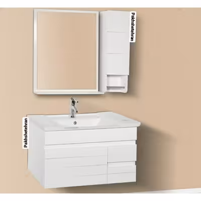 روشویی کابینت دار آنجلا دیواری80 سانت