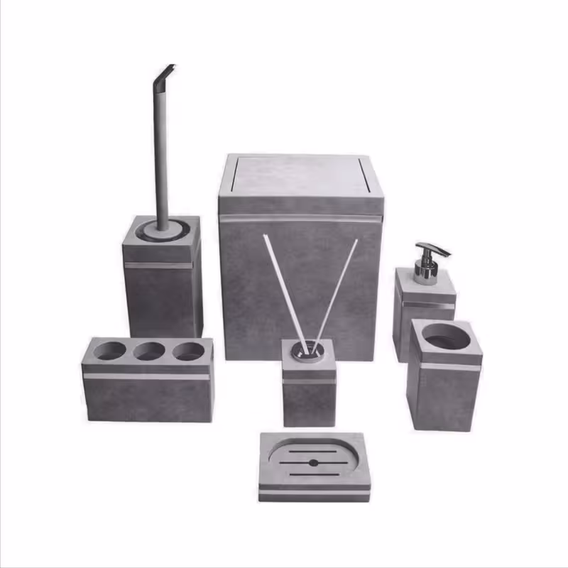 ست سرویس بهداشتی 7 پارچه هارمونی مدل رویا بتن کد TP8487 | کالا مکس