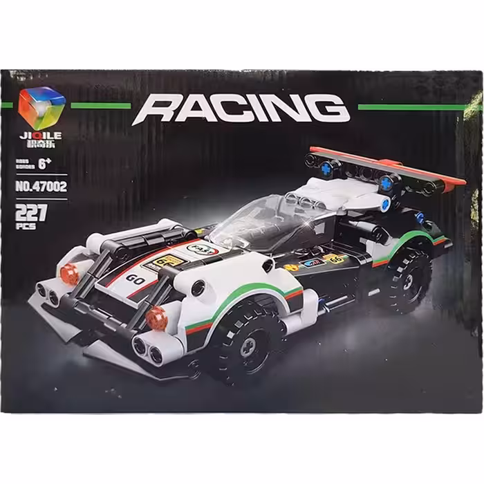 لگو ساختنی ماشین مسابقه ای کلاسیک سفید JIQILE مدل 47002 کد 2