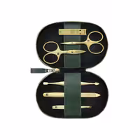 ست 6 پارچه ابرو و ناخن زولینگ مدل پریمیوم طلایی (سبز) ZWILLING Premium Vegan Grooming Kit Green, Set of 6