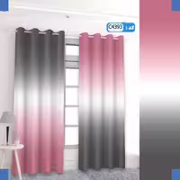 پرده تصویری طرح طوسی صورتی برند پرنا