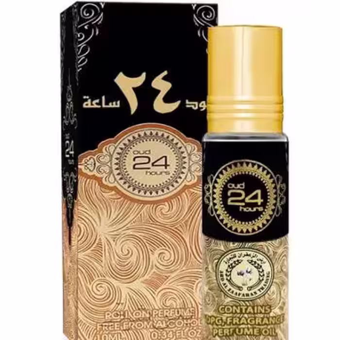 عطر عود 24 ساعه 10 میل برند ارض الزعفران امارات oud 24 hours