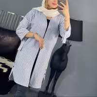 مانتو لنین بغل دکمه سارین ارسال رایگان 