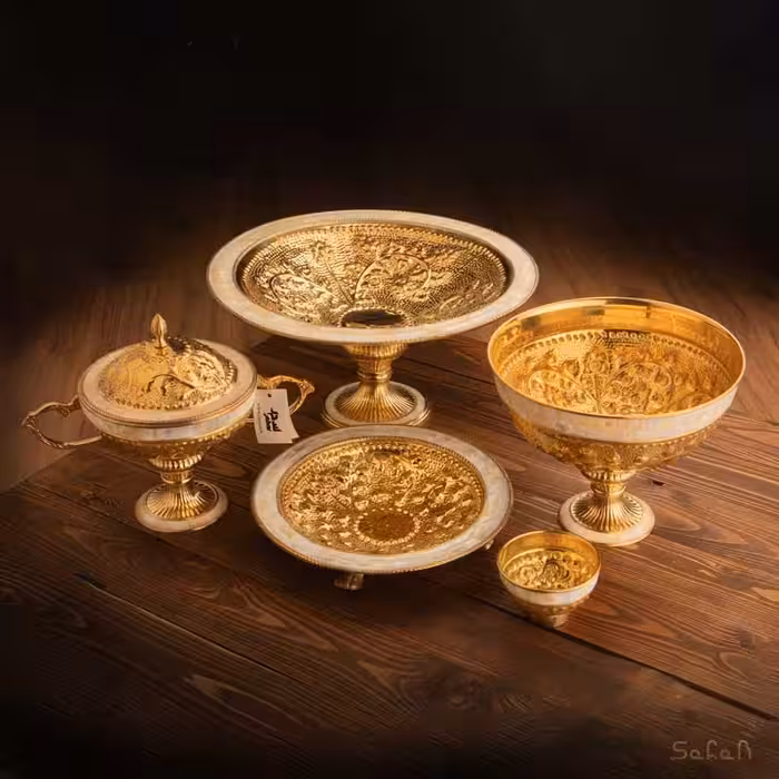 ست پذیرایی برنج و صدف کد 410