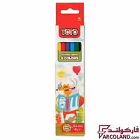 مداد رنگی 6 رنگ توتو جعبه مقوایی مدل Toto 1310