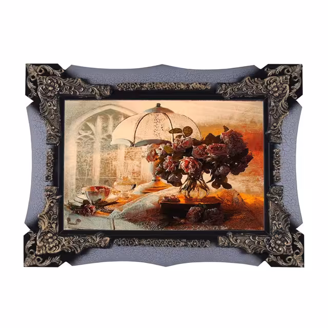 تابلو فرش ماشینی دنیای فرش طرح شب خواب کد 231