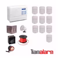 پکیج دزدگیر اماکن با سیم مدل فایروال سیم کارتی و تلفنی F10H610