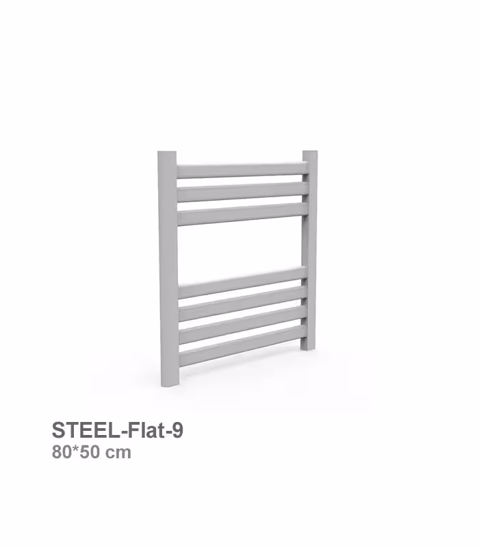 حوله خشک‌ کن استیل فلت رویال مدل 9 لول سفید