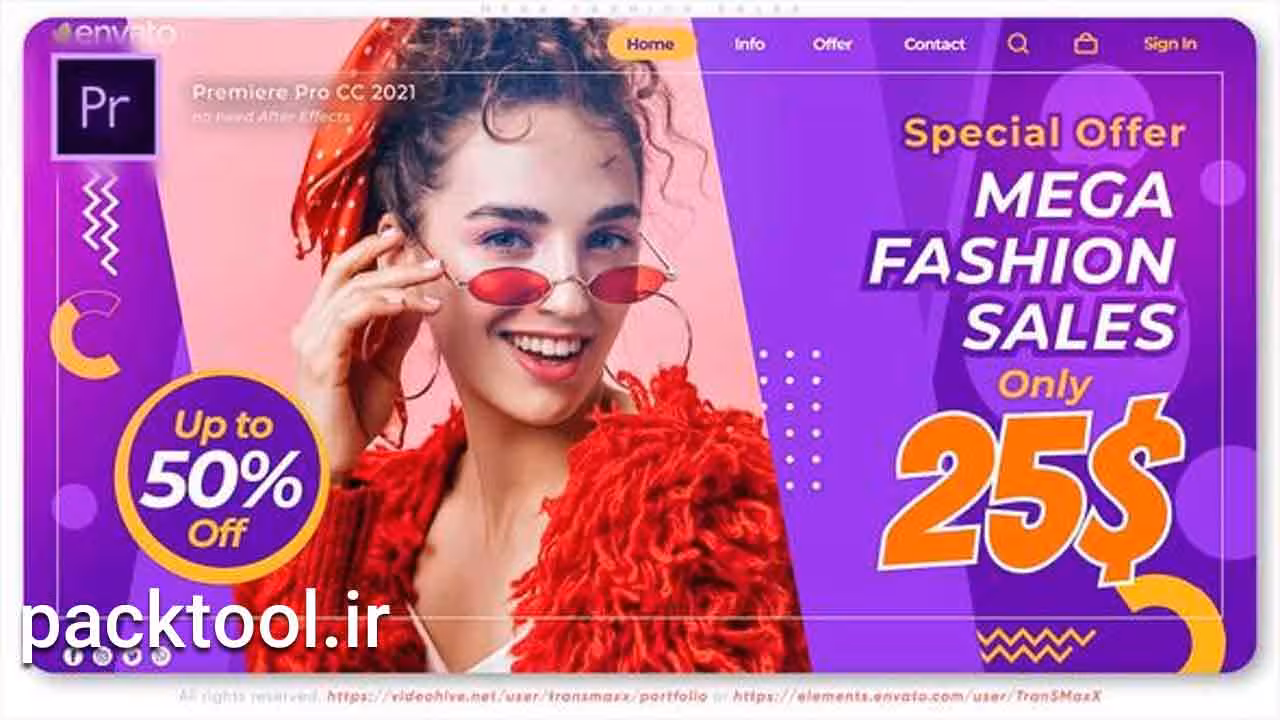 دانلود پروژه پریمیر پرو حراج فروش مگا مد Mega Fashion Sales - پک تول