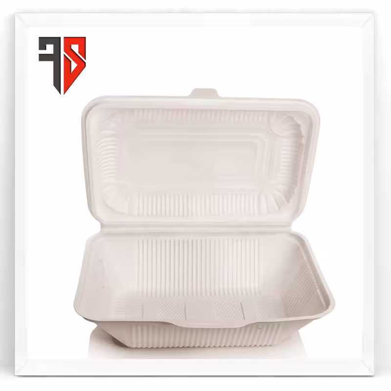 ظرف یکبار مصرف تک پرس درب دار800 گیاهی (100عددی)