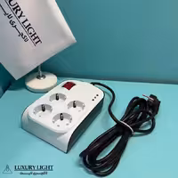 محافظ ولتاژ 4 خانه ارت دار کابل 5 متری پارت الکتریک مدل پارت 8793