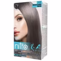 کیت رنگ مو و ابرو نیترو پلاس مدل  A شماره 7.2 – بلوند دودی متوسط