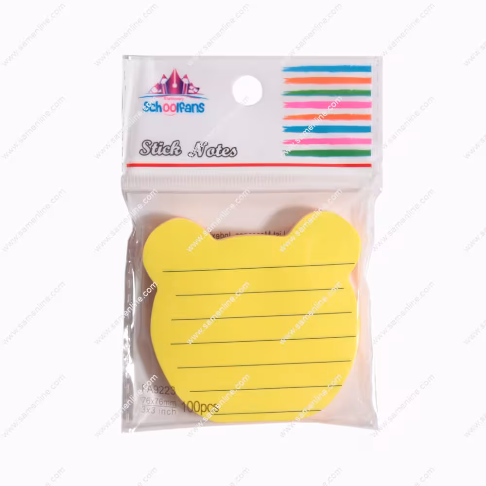 کاغذ یادداشت چسب دار ( استیک نوت ) اسکول فنس کد FA9223 مدل خرس