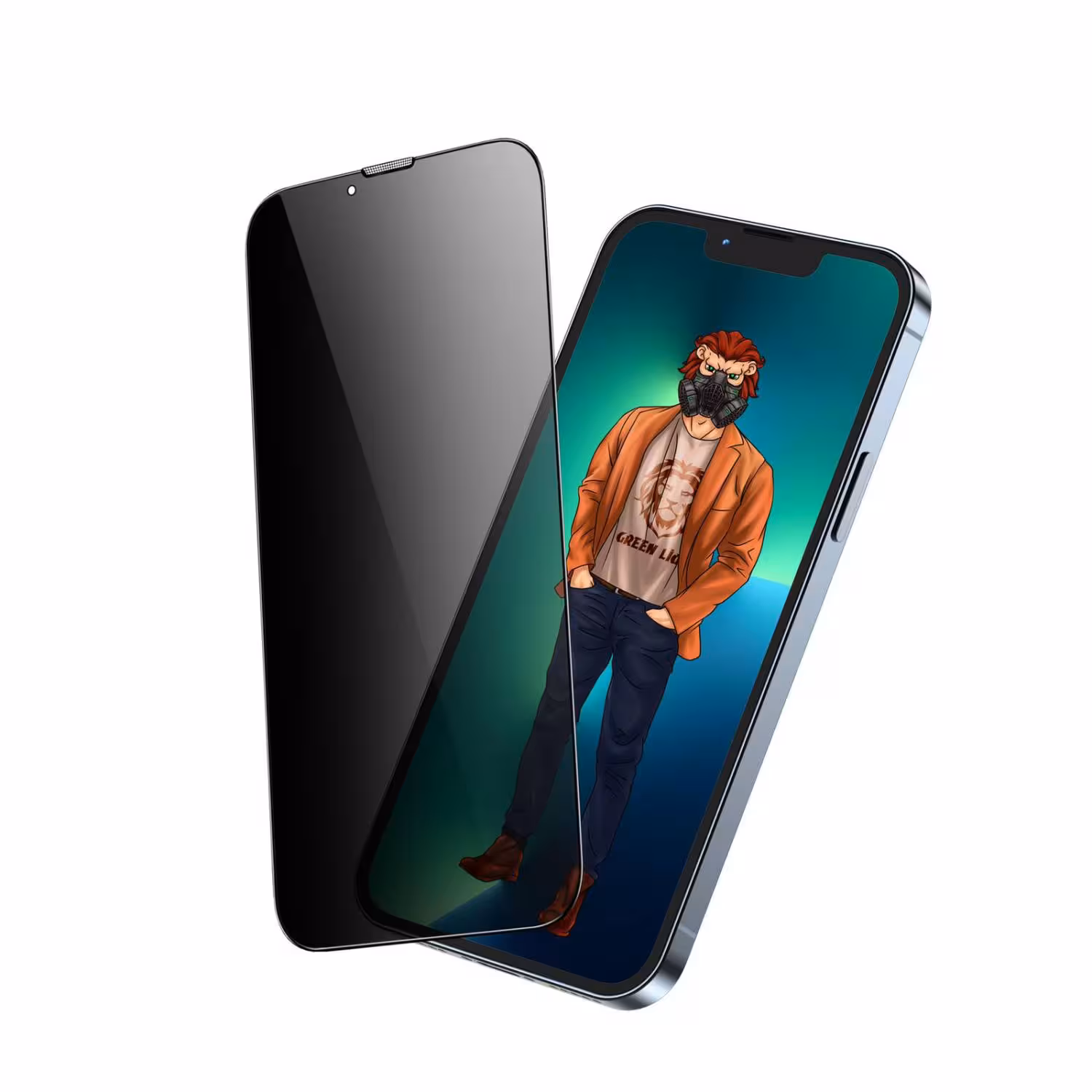 محافظ صفحه نمایش پرایوسی گرین مدل 3D Desert Round Edge مناسب گوشی آیفون iPhone13/13Pro