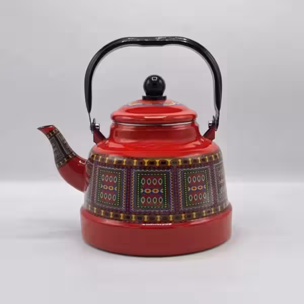 کتری لعابی مراکشی 2/5 لیتر قرمز 332601