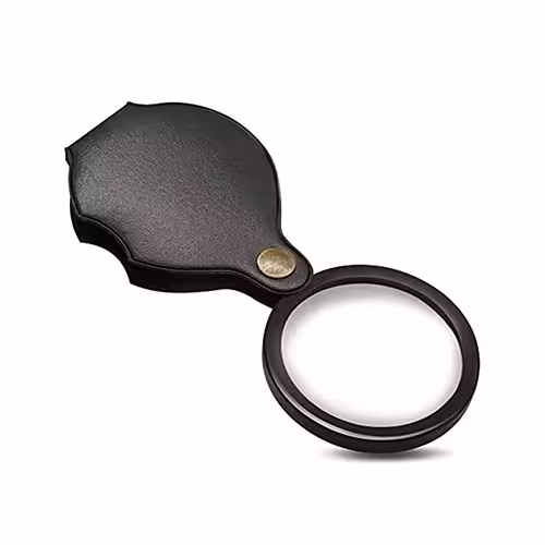 ذره بین جیبی جلد چرمی تاشویی