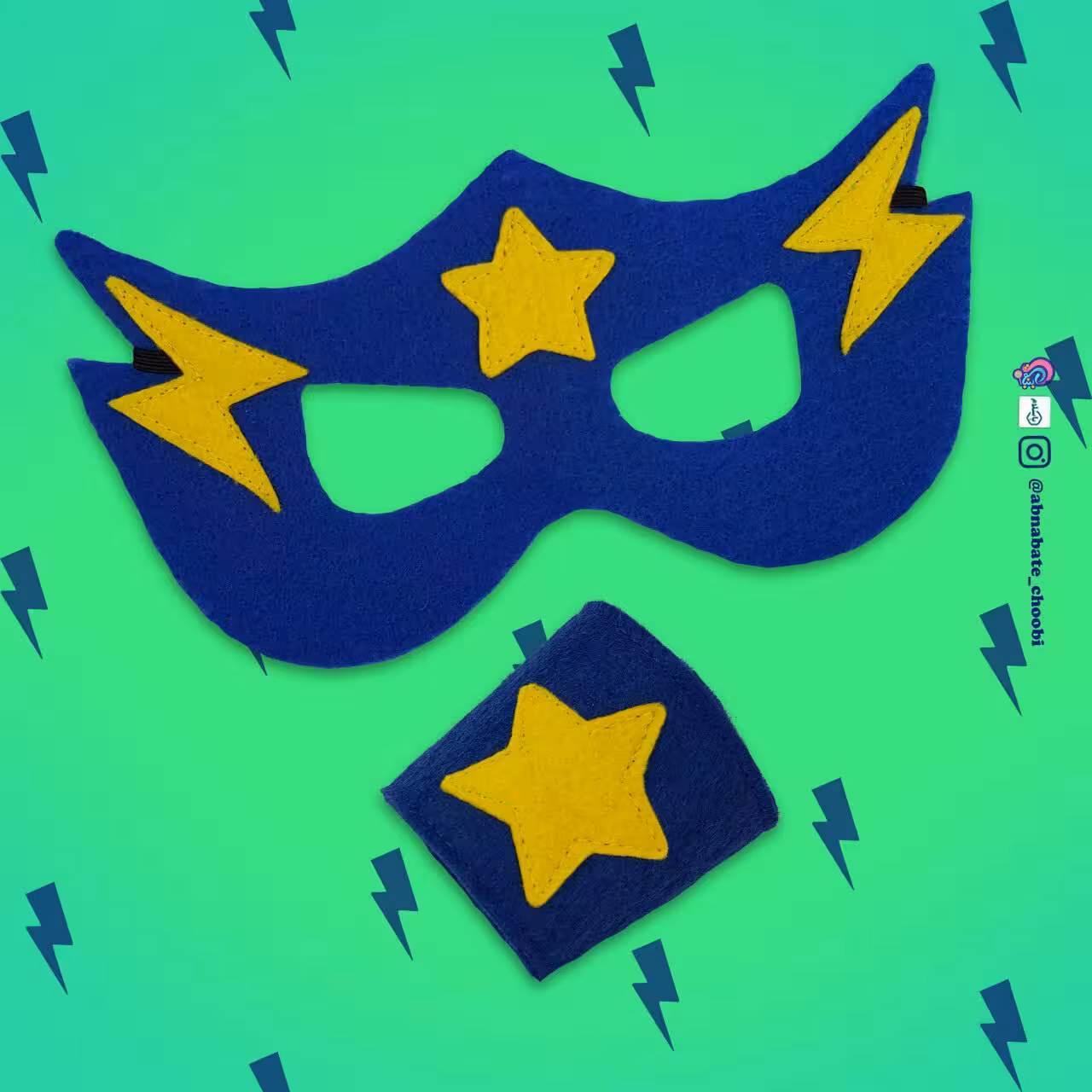 ماسک بازی قهرمان با دستبند چسبی