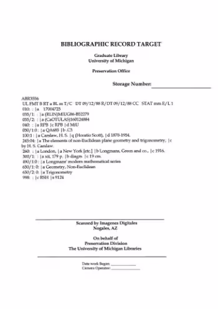 خرید و دانلود نسخه کامل کتاب The elements of non-Euclidean plane geometry and trigonometry