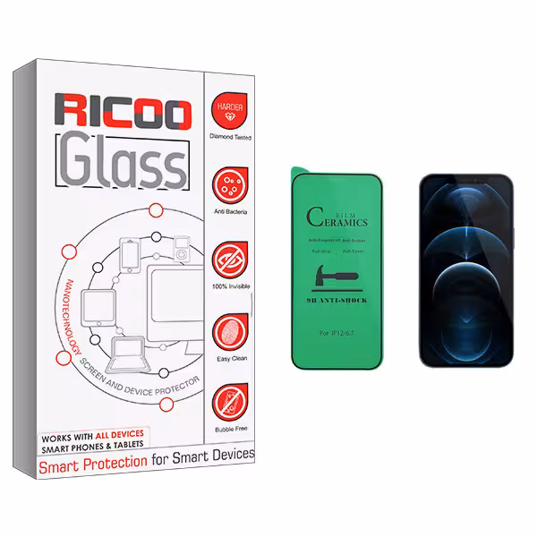 محافظ صفحه نمایش سرامیکی ریکوو مدل  HD مناسب برای گوشی موبایل اپل iPhone 12 Pro Max