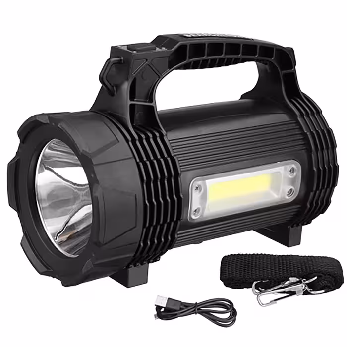 چراغ قوه کمپینگ شارژری و پاوربانک ضدآب اسمایلینگ شارک PS-889